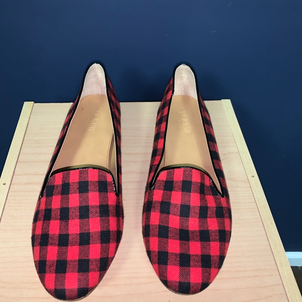 J crew plaid loafer 10